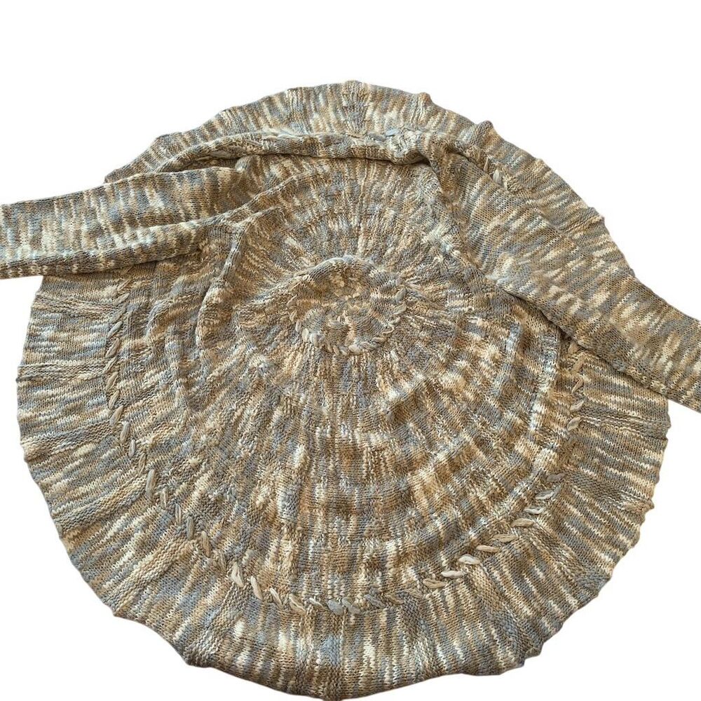 Women's Multicolor wool blend Textured Knit‎ Boho Cardigan Sweater Medium
